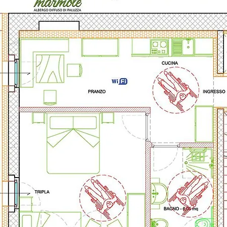 La Marmote Diffuso Di Testeons Appartamento *